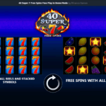 40 Super 7 Free Spins Iskustvo