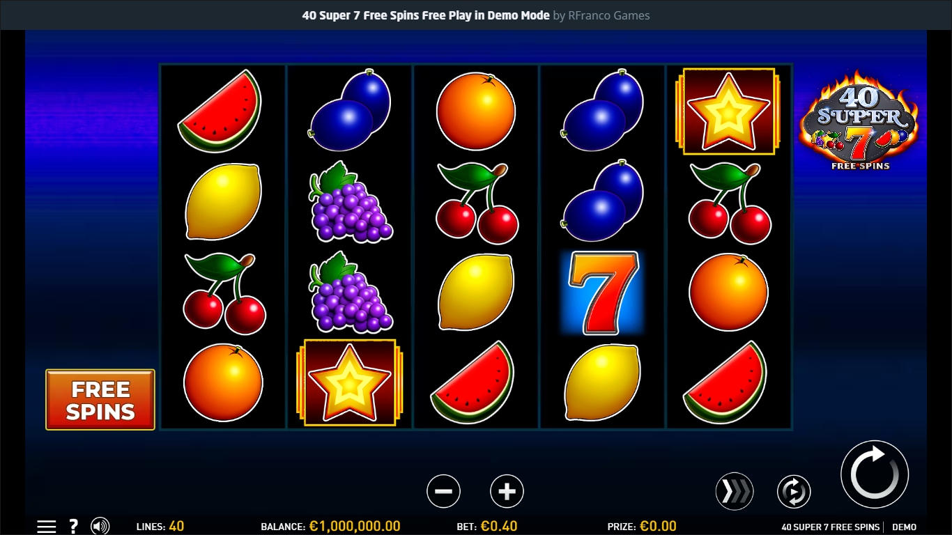 40 Super 7 Free Spins