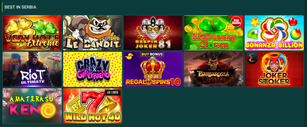 Najpopularnije kazino igre na sajtu VivitBet u Srbiji
